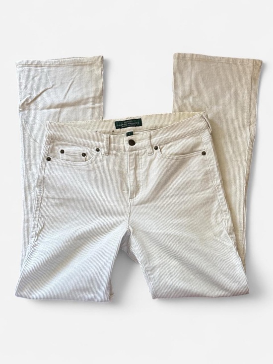 Polo Ralph Lauren Pants - Vintage Y2K Lauren Ralph Lauren Cream Corduroy Pants Straight Leg